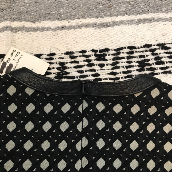 NWT Yigal Azrouël lattice dress w/ leather detail - Picture 8 of 10